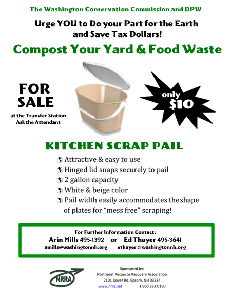 Compost pails for sale at the Transfer station for $10